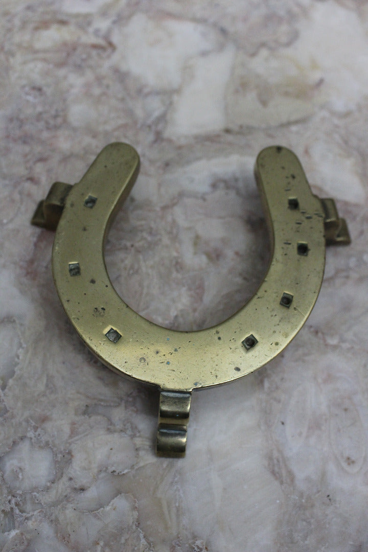 Vintage Brass Horse Shoe Trivet - Kernow Furniture