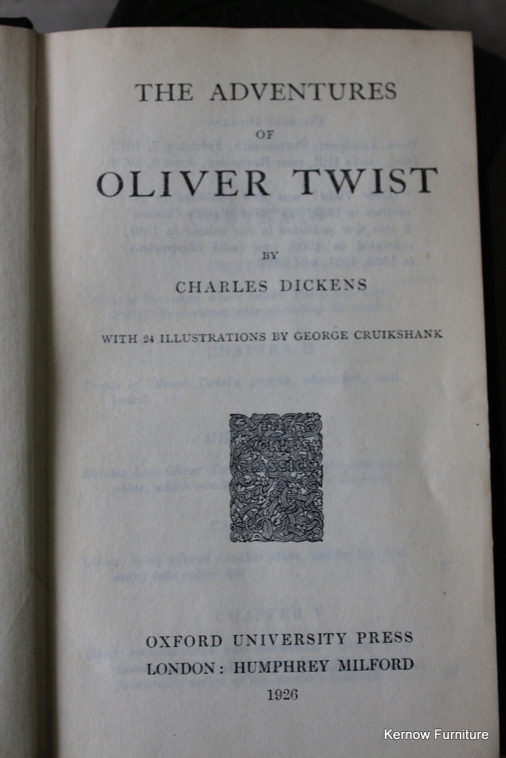 Oliver Twist & The Old Curiosity Shop - Charles Dickens - Kernow Furniture