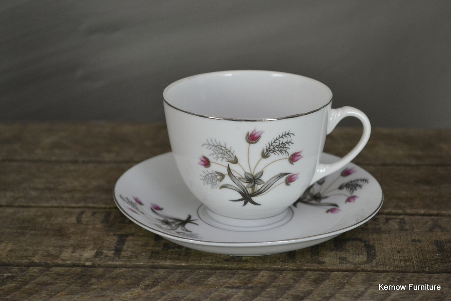 Set 6 Vintage Chinese China Cup & Saucer - Kernow Furniture