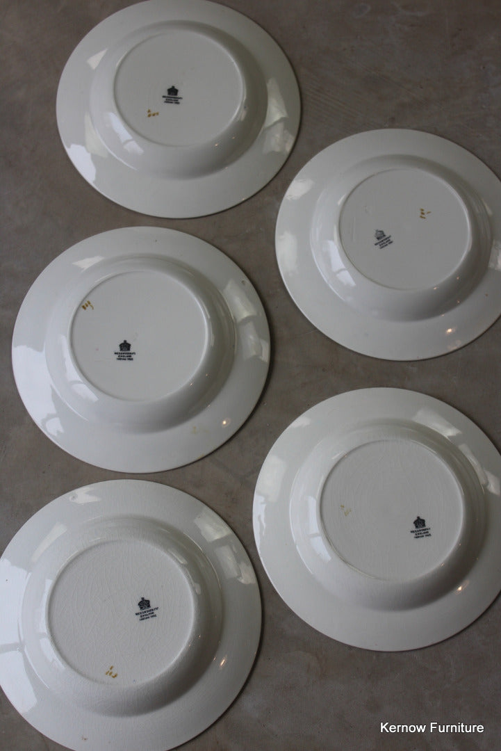 6 Wedgwood Indian Tree Dinner Bowls - Kernow Furniture