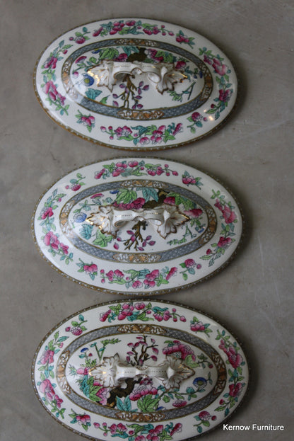 3 Indian Tree Tureen Lids - Kernow Furniture