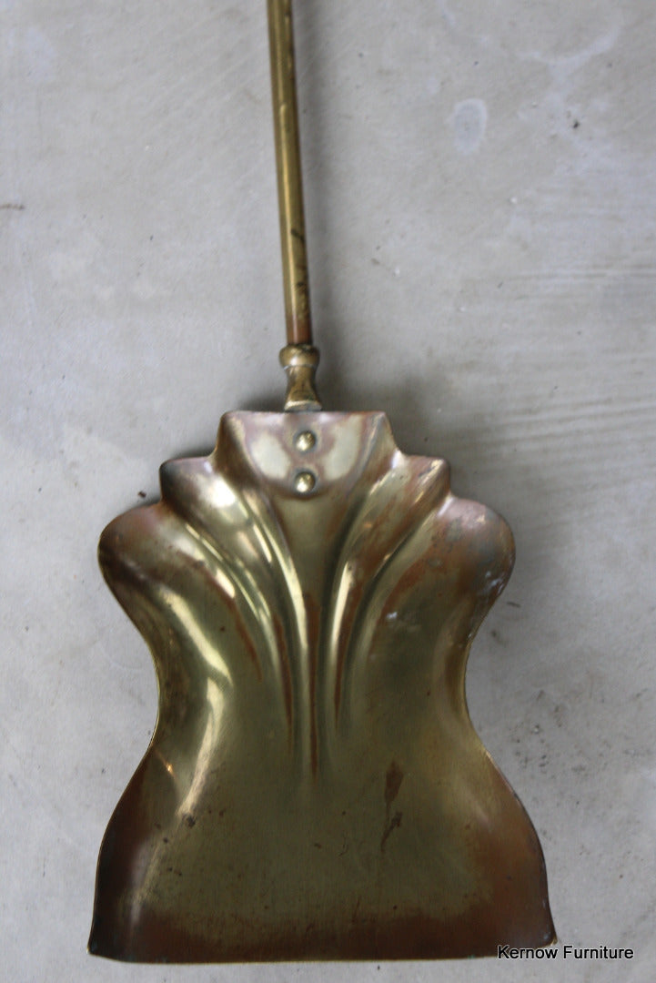 Single Brass Fire Shovel - Kernow Furniture