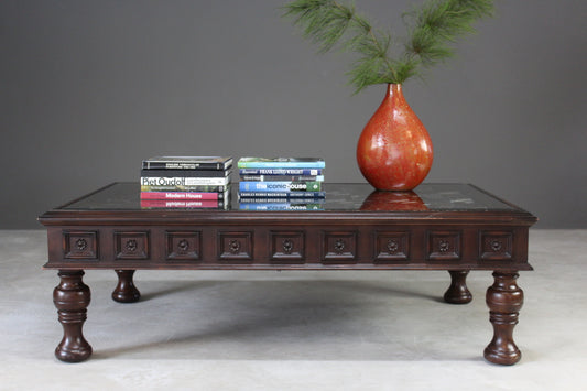 Large Antique Style Coffee Table - Kernow Furniture