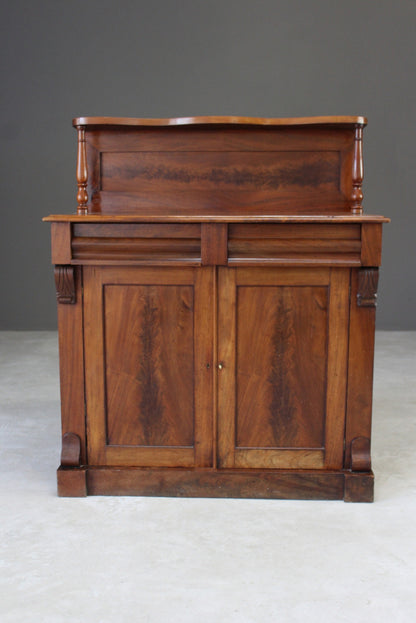 Antique Flame Mahogany Chiffonier - Kernow Furniture