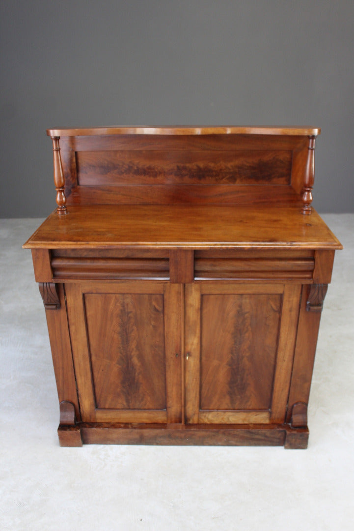 Antique Flame Mahogany Chiffonier - Kernow Furniture