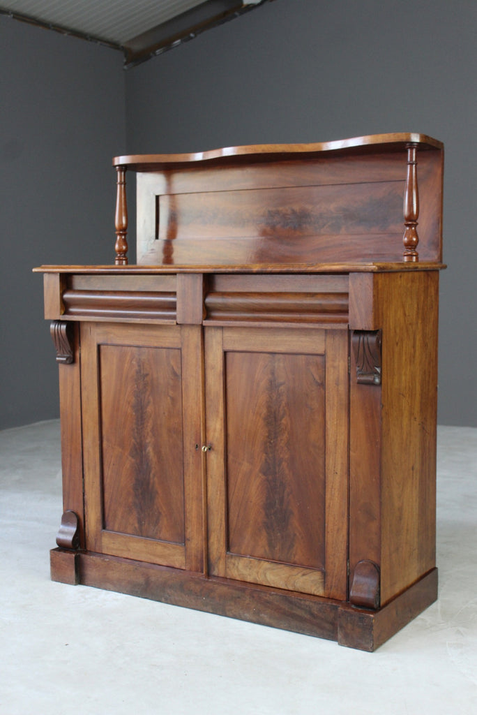 Antique Flame Mahogany Chiffonier - Kernow Furniture