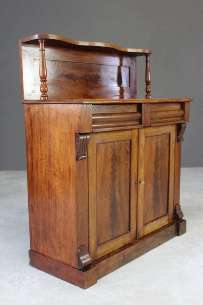 Antique Flame Mahogany Chiffonier - Kernow Furniture