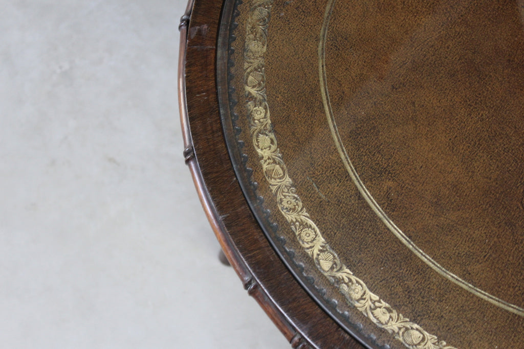 Pair Antique Style Round Coffee Tables - Kernow Furniture
