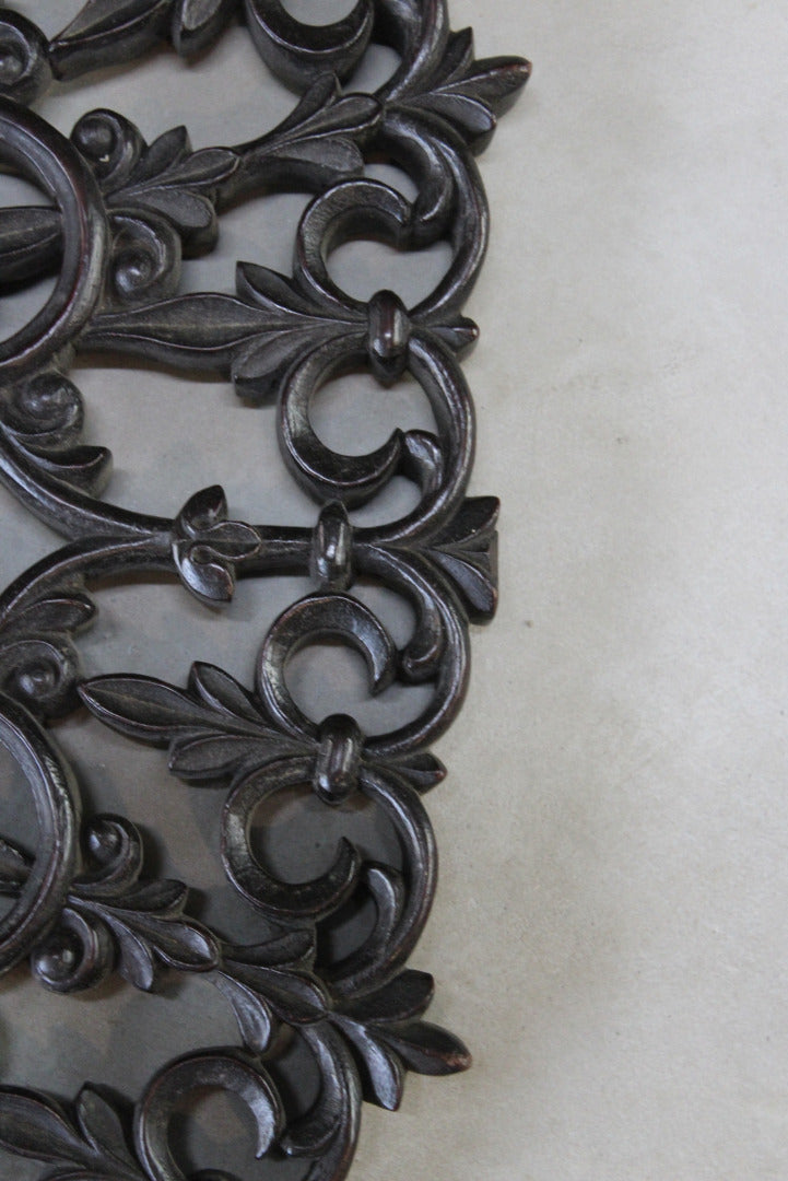 Carved Teak Wall Mirror - Kernow Furniture