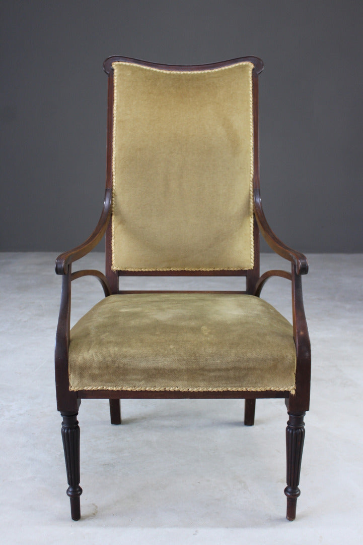 Edwardian Mahogany Armchair - Kernow Furniture