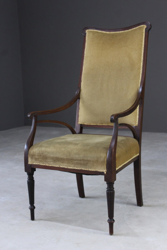 Edwardian Mahogany Armchair - Kernow Furniture