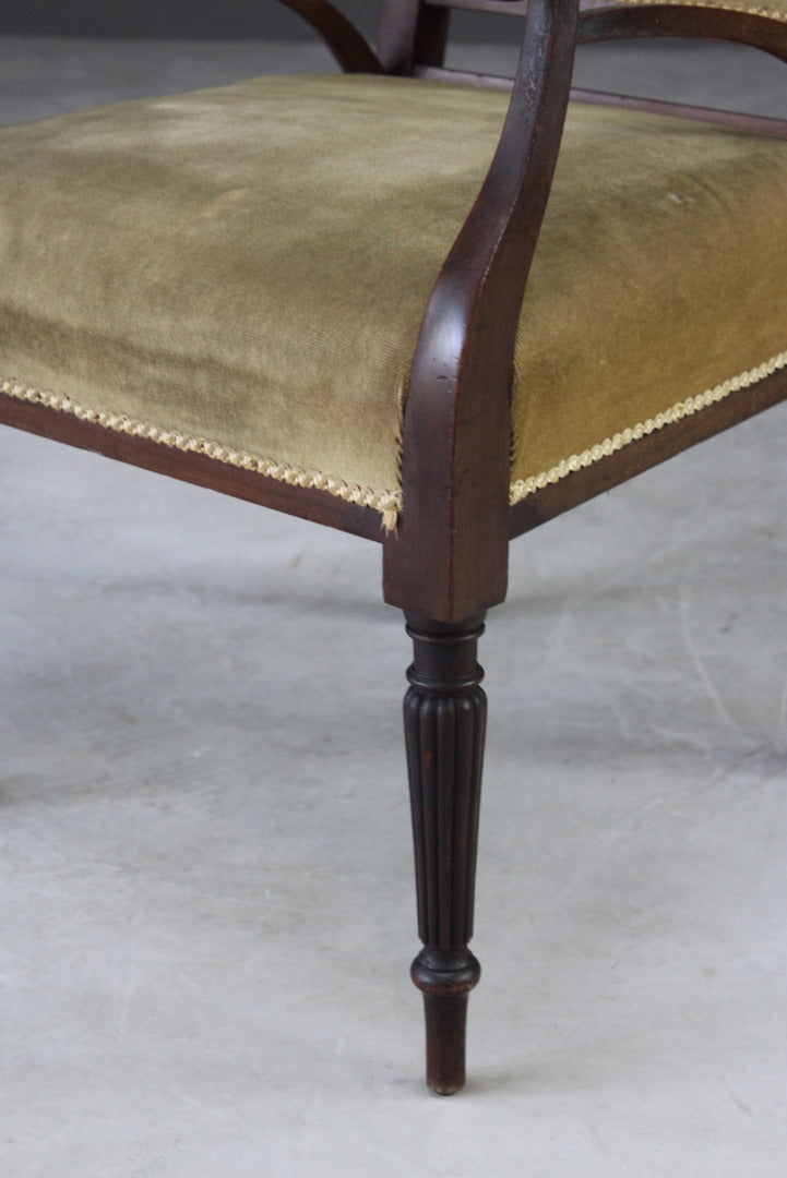 Edwardian Mahogany Armchair - Kernow Furniture