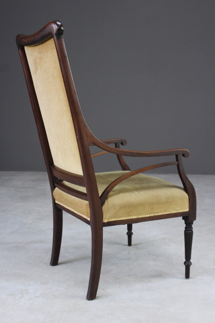 Edwardian Mahogany Armchair - Kernow Furniture