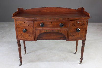 Georgian Mahogany Bow Front Sideboard - Kernow Furniture