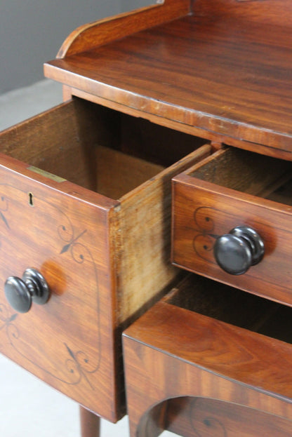 Georgian Mahogany Bow Front Sideboard - Kernow Furniture