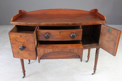 Georgian Mahogany Bow Front Sideboard - Kernow Furniture