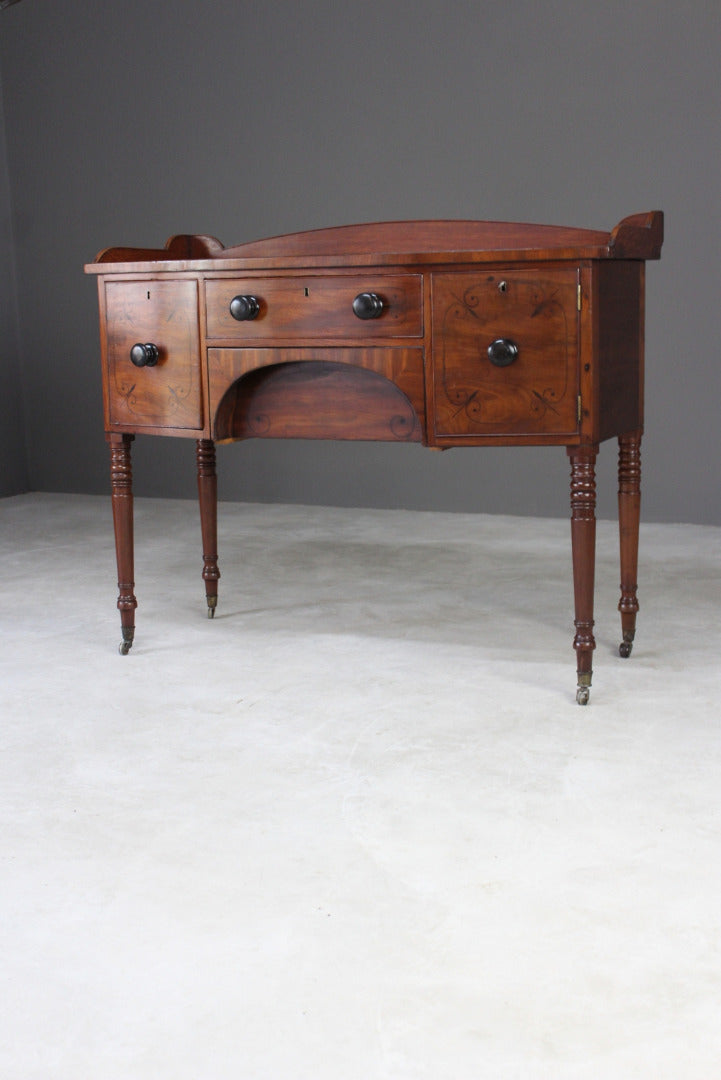 Georgian Mahogany Bow Front Sideboard - Kernow Furniture