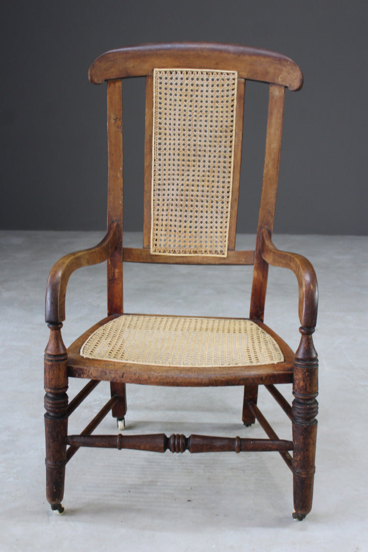 Edwardian Caned Armchair - Kernow Furniture