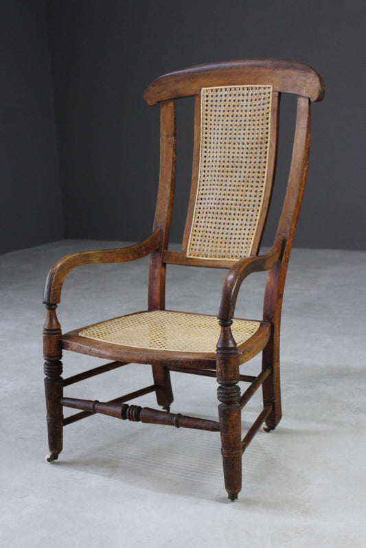 Edwardian Caned Armchair - Kernow Furniture