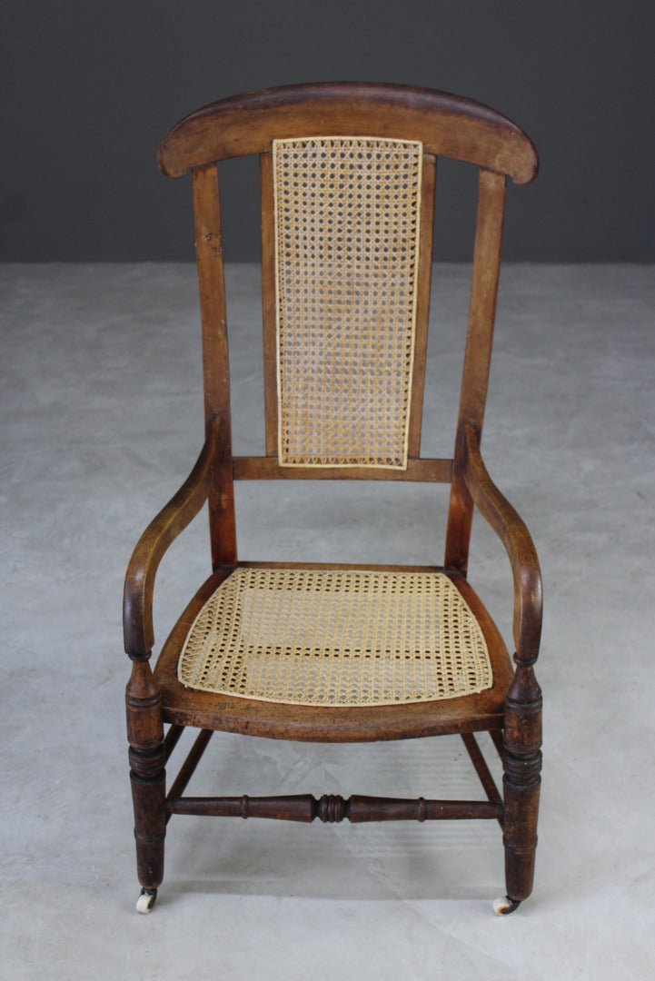 Edwardian Caned Armchair - Kernow Furniture