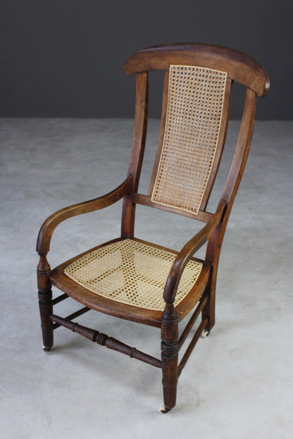 Edwardian Caned Armchair - Kernow Furniture