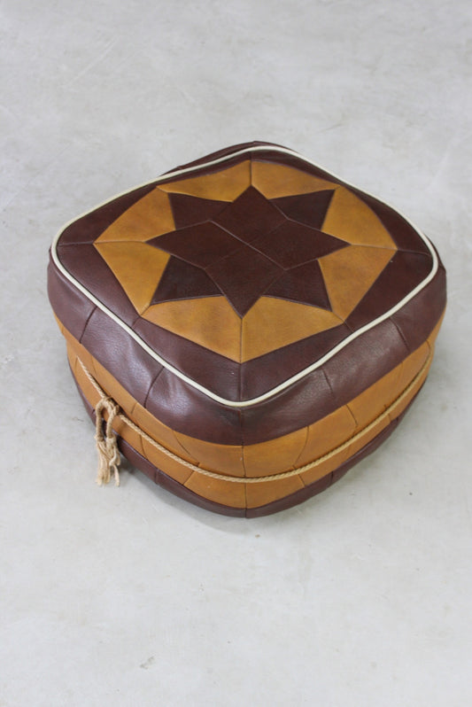 Retro Vinyl Pouffee Footstool - Kernow Furniture