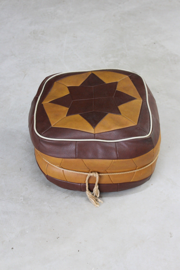 Retro Vinyl Pouffee Footstool - Kernow Furniture