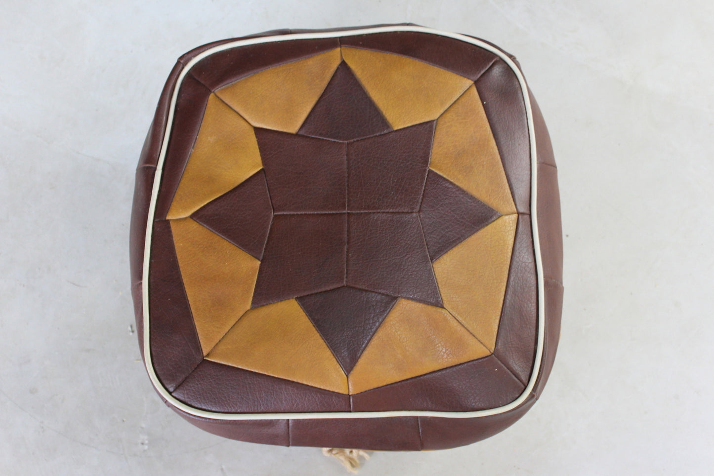 Retro Vinyl Pouffee Footstool - Kernow Furniture