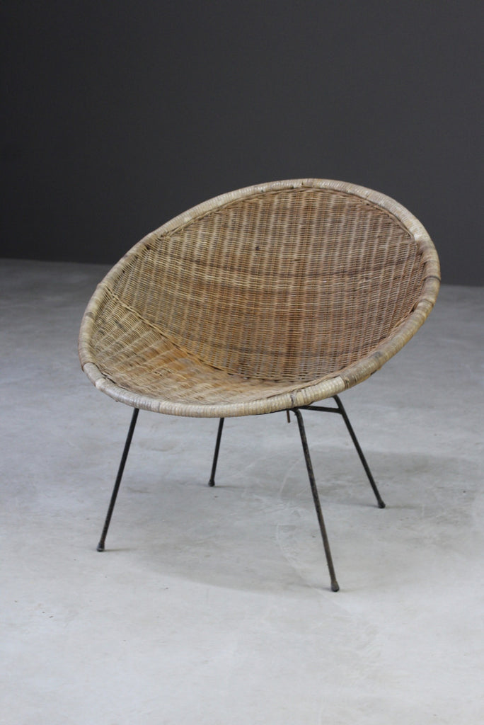 Retro Wicker Tub Chair - Kernow Furniture