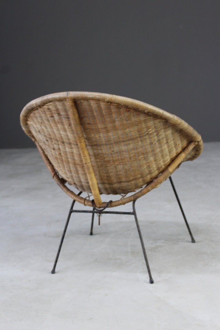 Retro Wicker Tub Chair - Kernow Furniture