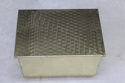 Retro Brass Effect Coal Kindling Box - Kernow Furniture