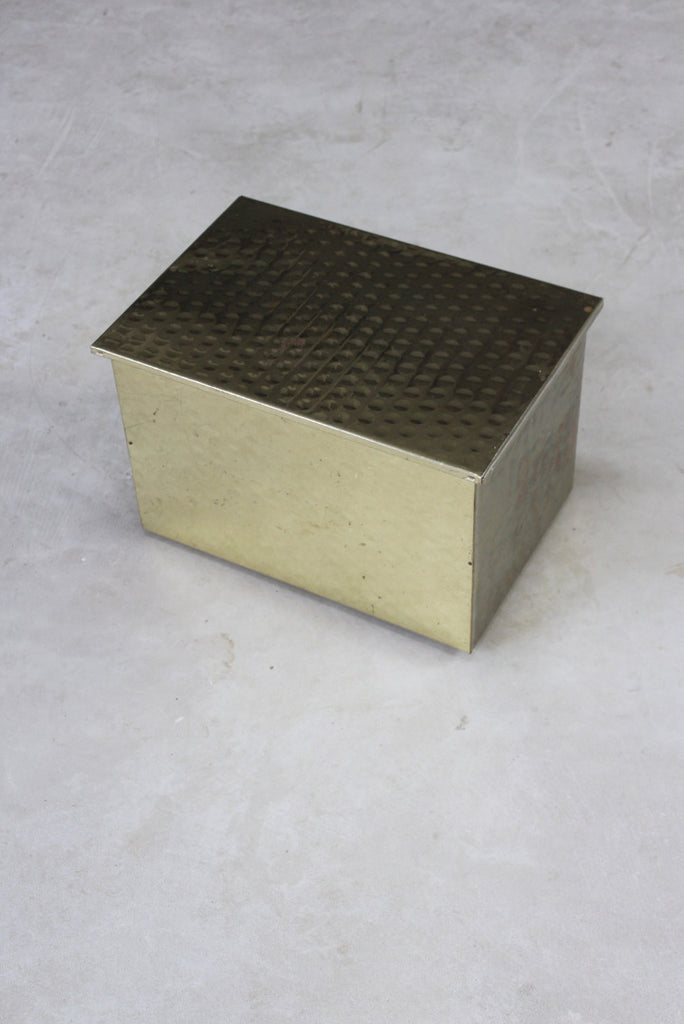 Retro Brass Effect Coal Kindling Box - Kernow Furniture
