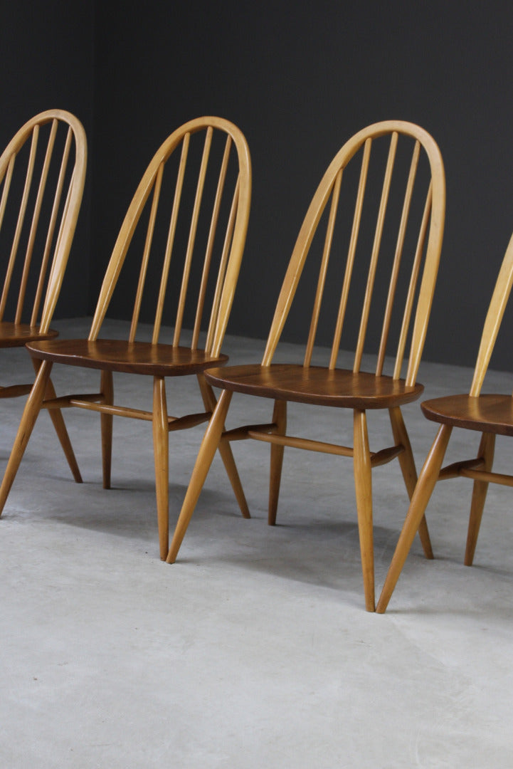 4 Retro Ercol Dining Chairs - Kernow Furniture