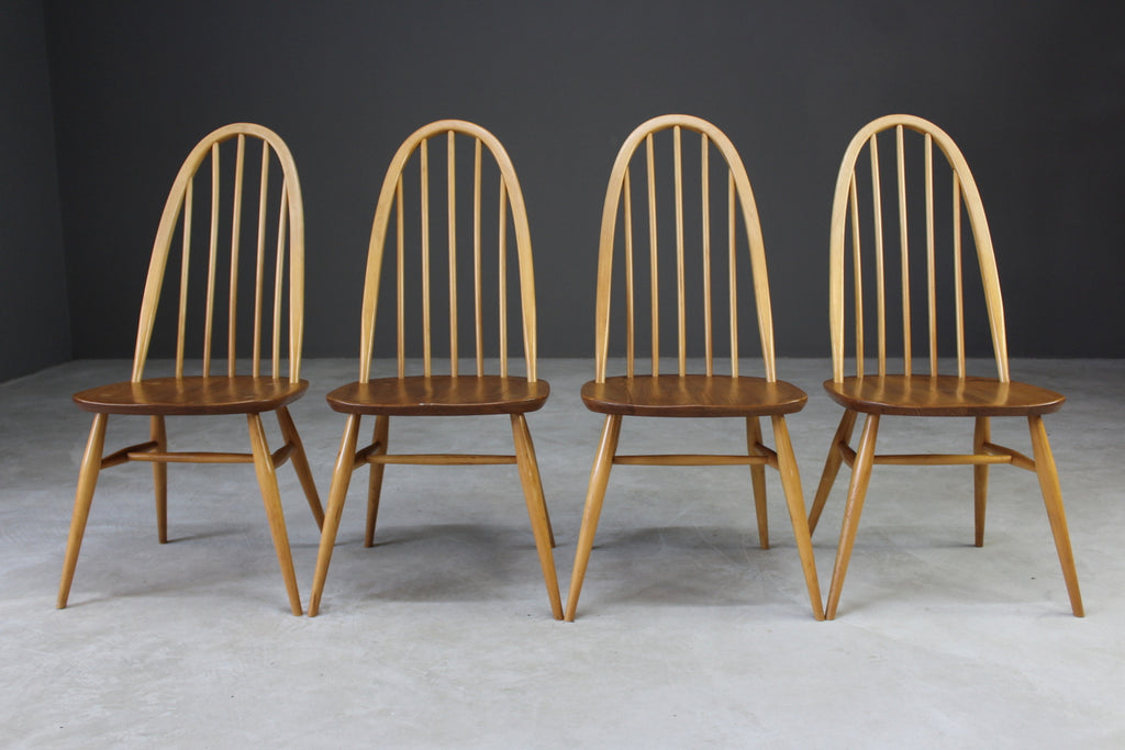 4 Retro Ercol Dining Chairs - Kernow Furniture