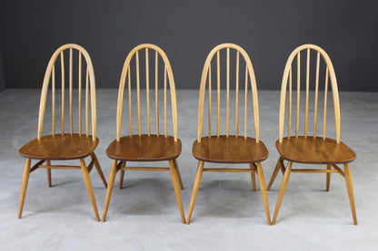 4 Retro Ercol Dining Chairs - Kernow Furniture