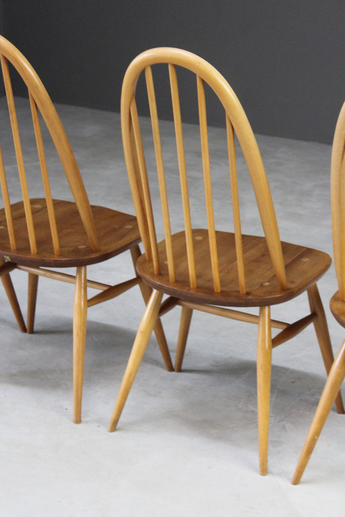 4 Retro Ercol Dining Chairs - Kernow Furniture