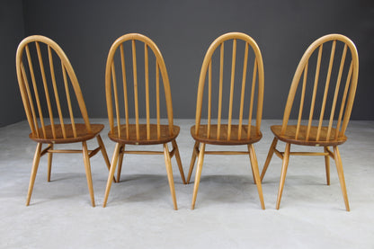 4 Retro Ercol Dining Chairs - Kernow Furniture