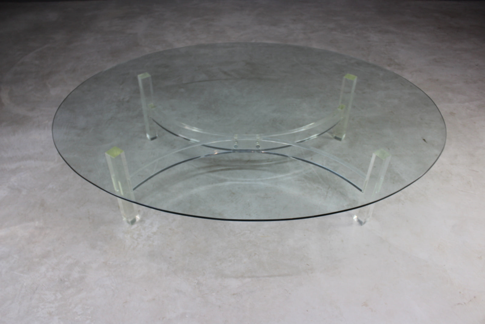 Large Oval Glass Coffee Table - Kernow Furniture