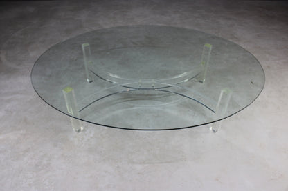 Large Oval Glass Coffee Table - Kernow Furniture