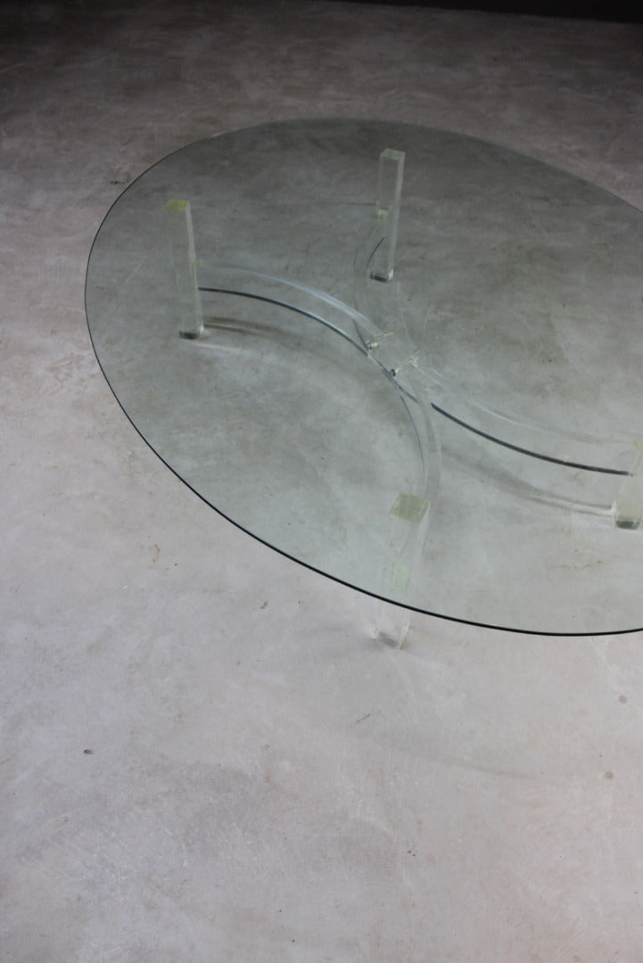 Large Oval Glass Coffee Table - Kernow Furniture