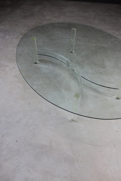 Large Oval Glass Coffee Table - Kernow Furniture