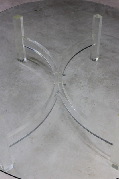 Large Oval Glass Coffee Table - Kernow Furniture