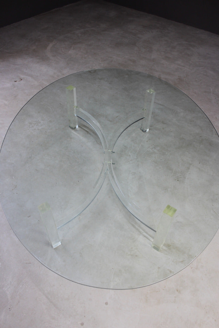 Large Oval Glass Coffee Table - Kernow Furniture