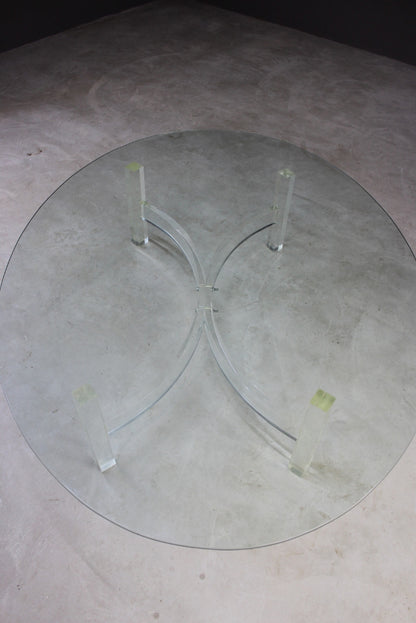 Large Oval Glass Coffee Table - Kernow Furniture