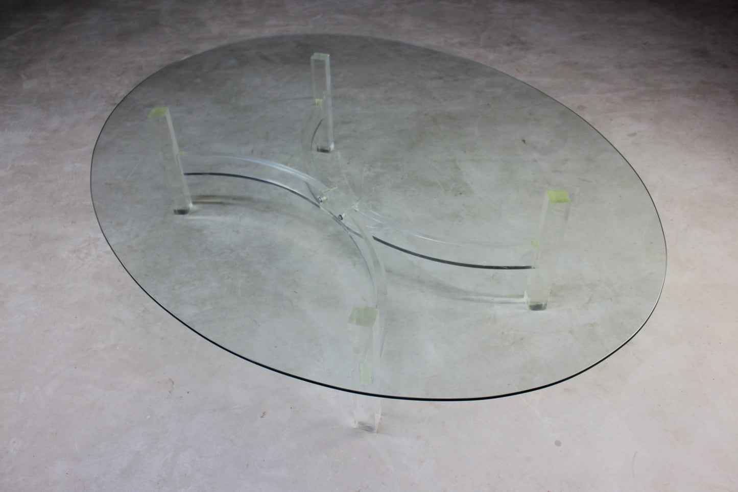 Large Oval Glass Coffee Table - Kernow Furniture