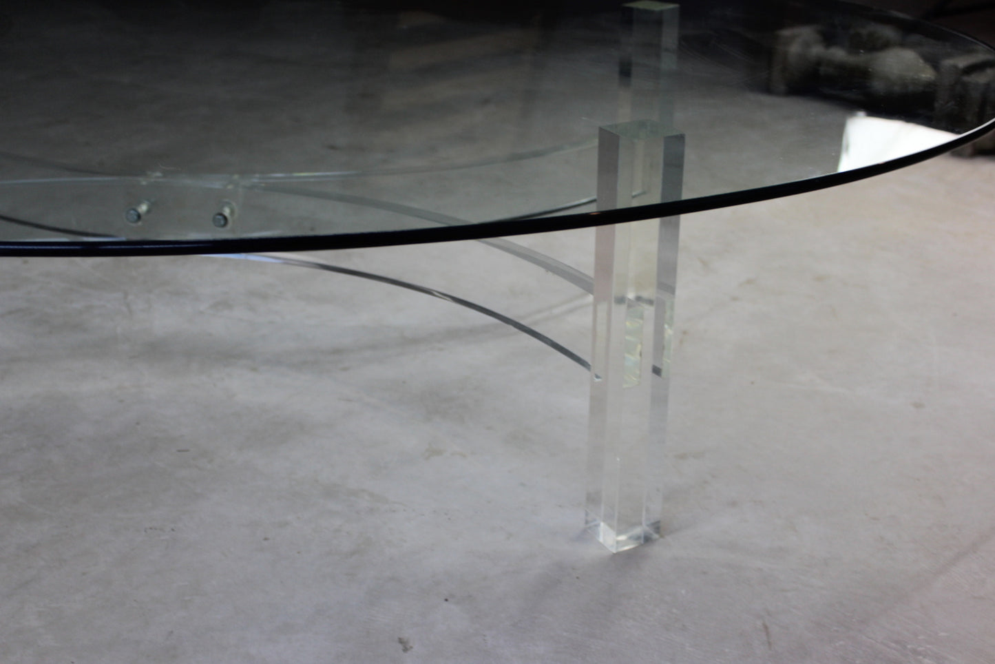 Large Oval Glass Coffee Table - Kernow Furniture