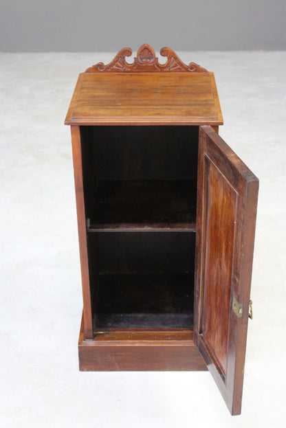 Antique Walnut Bedside Cupboard - Kernow Furniture