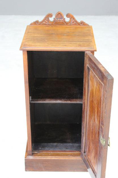 Antique Walnut Bedside Cupboard - Kernow Furniture