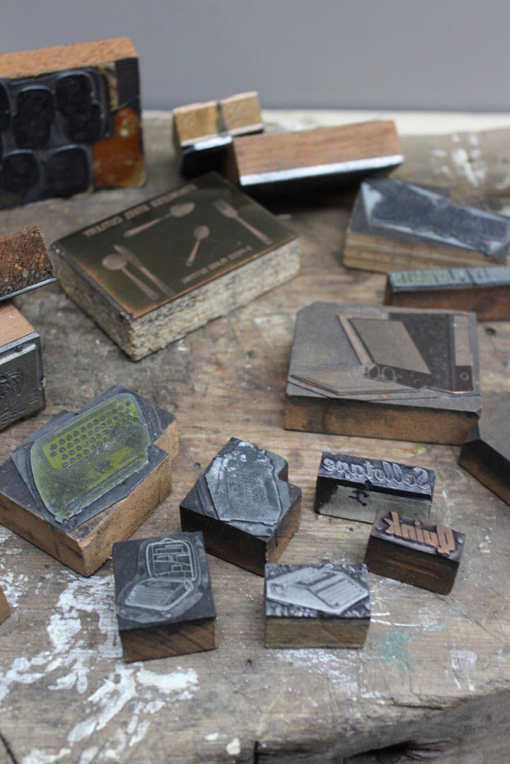 Collection Vintage Printing Blocks - Kernow Furniture