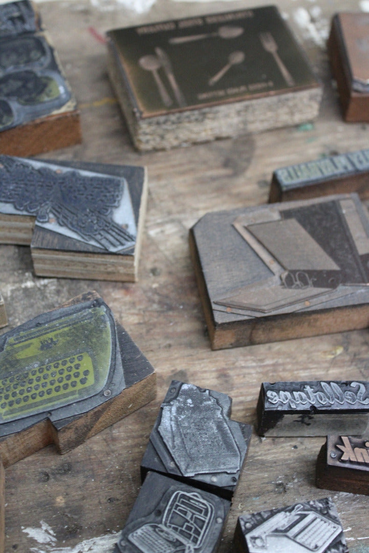 Collection Vintage Printing Blocks - Kernow Furniture